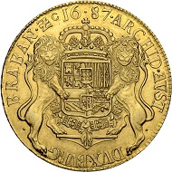 Los 3142: Belgien. Brabant. Charles II (1665-1700), Ducaton d’or 1687, Brüssel. Zuschlag: 130‘000 CHF.