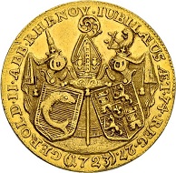 Los 4457: Abtei Rheinau, Gerold v. Zurlauben. Doppeldukat 1723. Zuschlag: 22‘000 CHF.
