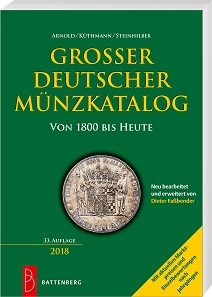 Paul Arnold, Harald Küthmann, Dirk Steinhilber, Dieter Faßbender (Bearb.), Großer Deutscher Münzkatalog von 1800 bis heute. Gietl Verlag, Regenstauf 2017/2018. 33. Auflage. 696 Seiten mit zahlreichen schwarz-weiß Abbildungen, 17 x 24 cm. Paperback, ISBN: 978-3-86646-153-6. 34,90 Euro.