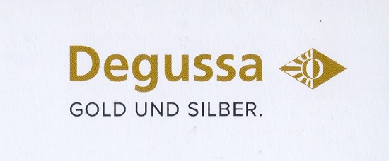 Das Geschäftssignet von Degussa-Goldhandel.