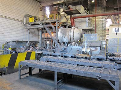 Der Trommelofen hat ein Fassungsvermögen von 5 Tonnen edelmetallhaltigem Material. Foto: UK.