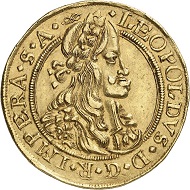 Nr. 6275. RDR. Leopold I., 1657-1705. 5 Dukaten 1691, Prag. Sehr selten. Gutes sehr schön. Taxe: 10.000,- Euro. Zuschlag: 100.000,- Euro