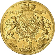 Nr. 7750: Bayern. Karl Albert, 1726-1745, seit 1742 Kaiser Karl VII. 20 Dukaten 1739, München. Äußerst selten. Vorzüglich. Spezialsammlung Bayern. Taxe: 50.000,- Euro.