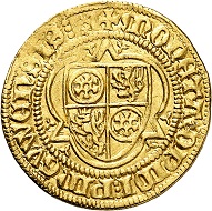 Nr. 8066: Mainz. Johann I. von Luxemburg-Ligny, 1371-1373. Goldgulden o. J., Bingen. Sehr selten. Gutes sehr schön. Sammlung Eberhard Link. Taxe: 2.000,- Euro.
