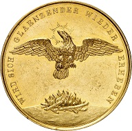 Nr. 8044: Hamburg. Goldmedaille 1842, unsigniert, Werkstatt G. Loos. Vermutlich das einzige Exemplar im Handel. Vorzüglich. Taxe: 20.000,- Euro.