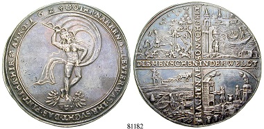 Altdeutschland. Braunschweig-Wolfenbüttel. Friedrich Ulrich, 1613-1634. Löser zu 3 Reichstalern 1624, Heinrichstadt. Äußerst selten, wohl 2. bekanntes Exemplar. Felder alt geglättet. ss. 17.000 Euro.