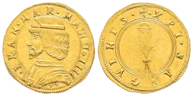 Nr. 1166: Mantua. Francesco II. Gonzaga, 1484-1519. Ducato, 1484-1495. Äußerst selten. FDC. Taxe: 30.000,- Euro.