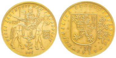 Nr. 1906: Tschechoslowakei. 10 Dukaten 1929. Nur 1.564 Stück geprägt. PCGS MS66. Das beste gegradete Exemplar. Taxe: 15.000,- Euro.
