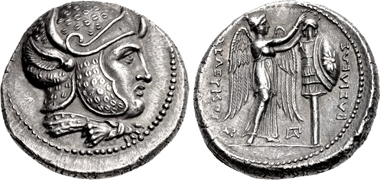Seleukos I. Nikator, 312-281. Tetradrachme, Susa, 300-295. Aus Auktion CNG 109 (2018), 202.