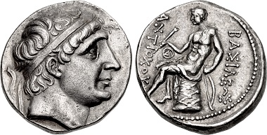Antiochos I. Soter. Tetradrachme, Ai Khanoum, 271-266. Aus Auktion CNG 109 (2018), 221.
