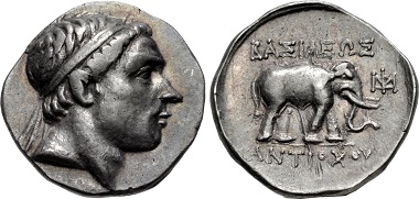 Antiochos III. „der Große“. Drachme, Apamea am Orontes, 223-211. Aus Auktion Triton XVIII (2015), 151.