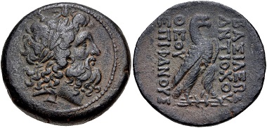 Antiochos IV. Epiphanes. AE, Antiochia am Orontes, 169-168. Aus e-Auktion CNG 439 (2018), 197.