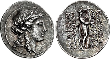 Antiochos IV. Epiphanes. Tetradrachme. Antiochia am Orontes, ca. 166. Aus Auktion Triton XIX (2016), 290.