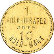 Josef Wild. 10 Goldmark o. J. (1924). Vorzüglich. Schätzung: 300,- Euro. Aus Auktion Künker 321 (15. März 2019), Nr. 6819.