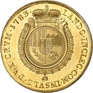 Nr. 561: Schwarzenberg. Johann Nepomuk von Schwarzenberg. 10 Dukaten 1783, Wien. Äußerst selten. Fast Stempelglanz. Taxe: 25.000,- Euro. Zuschlag: 130.000,- Euro.